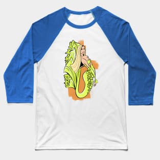 Blonde neon green mermaid Baseball T-Shirt